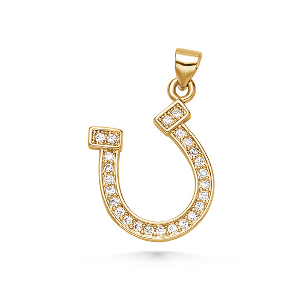 CZ Horseshoe Charm