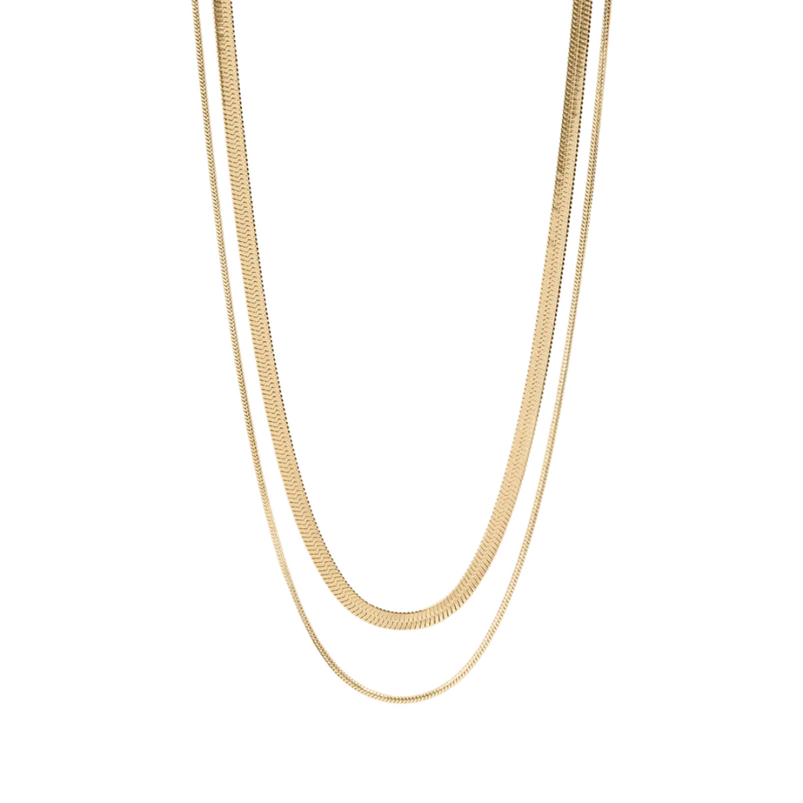 Herringbone & Snake Layered Chain