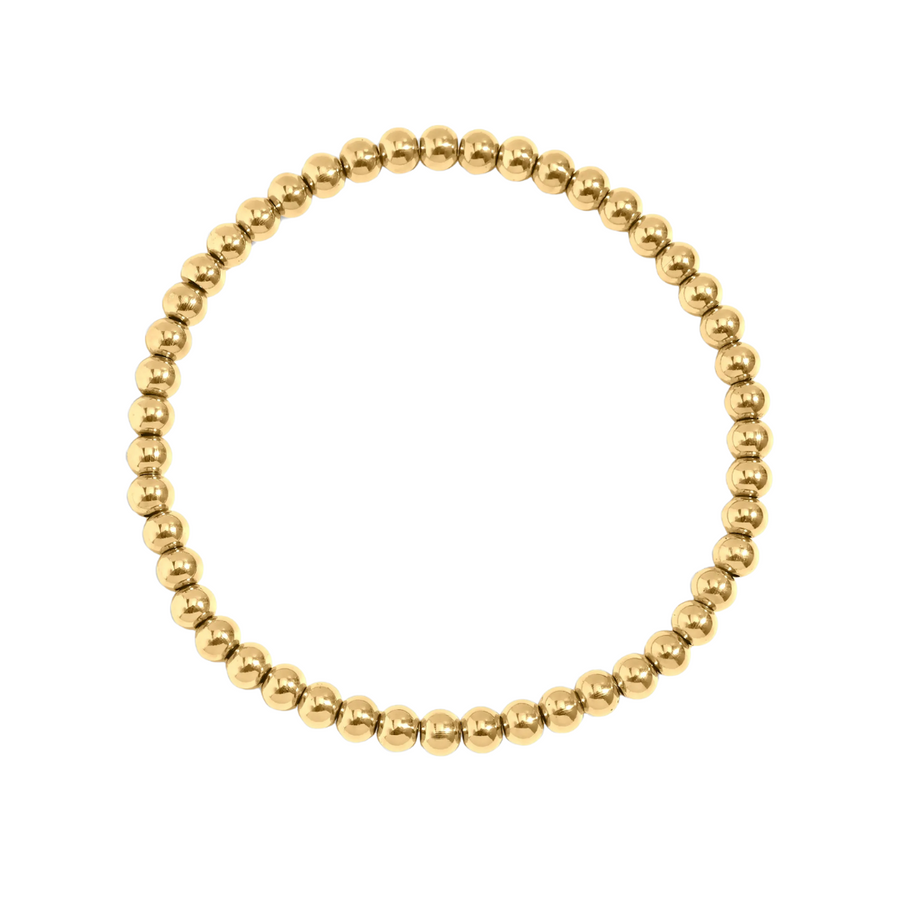 Stretchy Gold Bead Bracelet