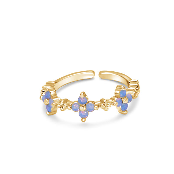 Opal Flower Ring