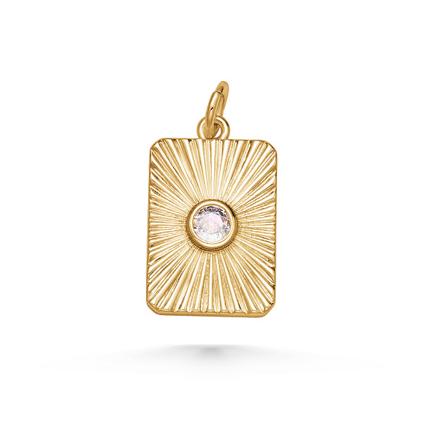 Sunburst Tag Charm