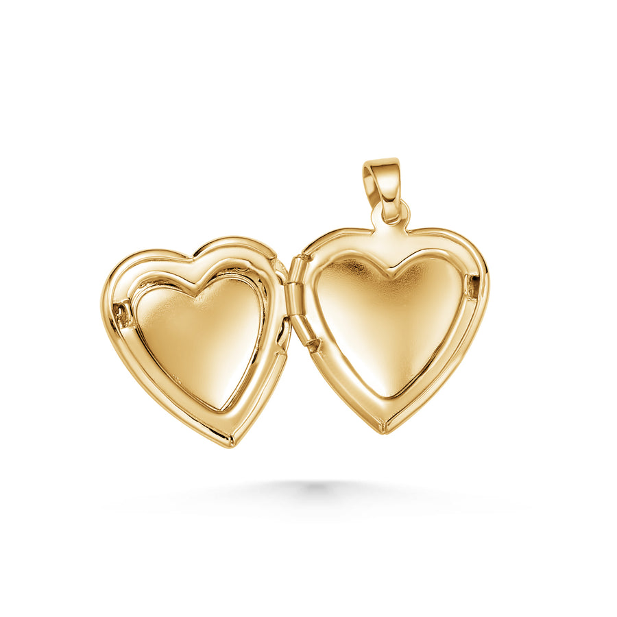 Engraved Heart Locket Charm