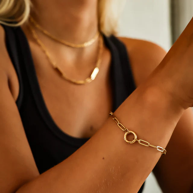 Paperclip Charm Keeper Bracelet