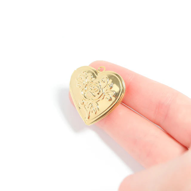Rose Heart Locket Pendant