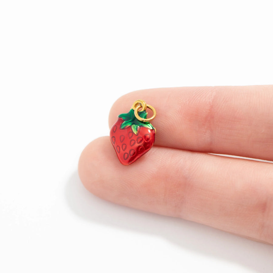 Strawberry Epoxy Charm