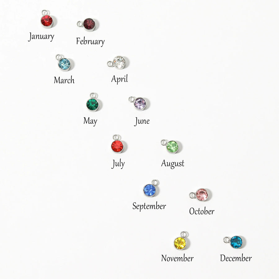 CZ Birthstone Charm- Gold